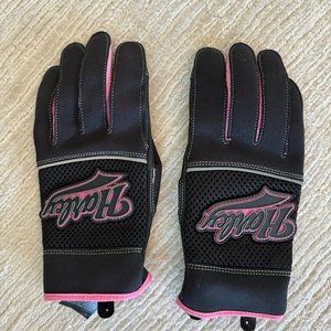 Harley-Davidson® Women's Pink Label Mixed Media Full-Finger Gloves